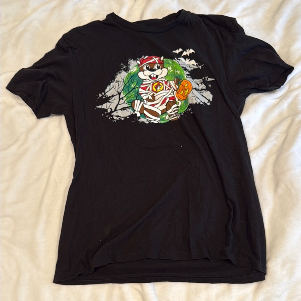 Black Short Sleeve Tee with Vibrant Graphic